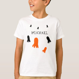 Söt Orange Svart Halloween Spöke Personlig T Shirt