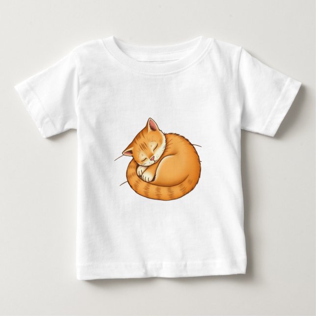 Söt orange tabby katt tröja - present till kattäls (Framsida)