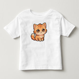 Söt orange tabby kattunge Jersey T-shirt för småba