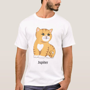 Söt orange tabby kattunge t-shirt