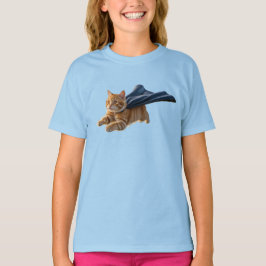 Söt orange tabby superhjälte t shirt