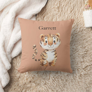 Söt Orange Tiger Kudde