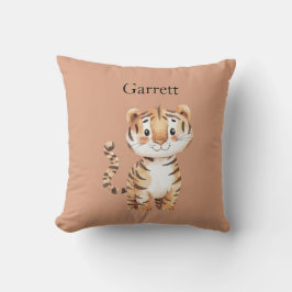 Söt Orange Tiger Kudde