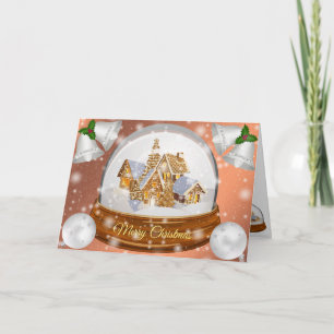 Söt Orange Vinter Kort