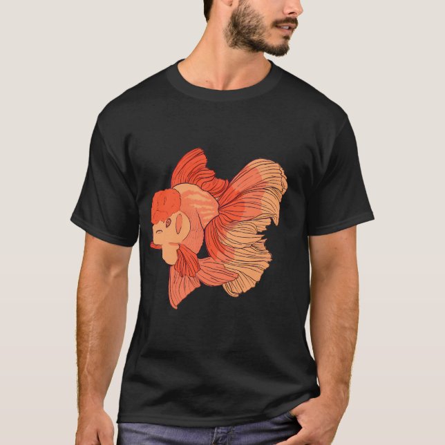 Söt OrangeOranda Guldgubbe T Shirt (Framsida)