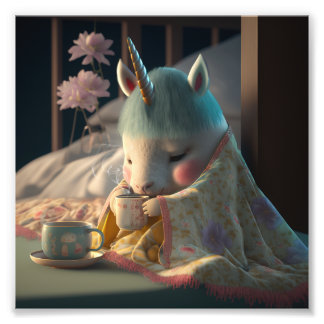 Söt orientaliskt Unicorn T-Shirt Fototryck