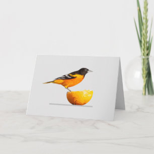 Söt Oriole Bird Älskare Greeting Card Kort