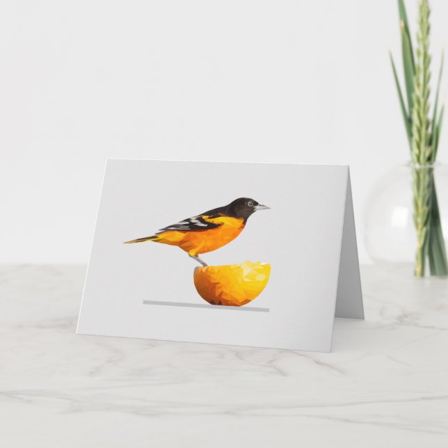 Söt Oriole Bird Älskare Greeting Card Kort (Framsida)