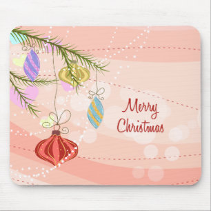 Söt Ornaments Rosa jul Mousepad Musmatta