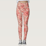Söt Ornate Rosa Paisley Mönster Leggings<br><div class="desc">Söt elegant paisley mönster i skuggor av rosa.</div>