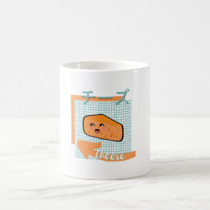 Söt ost, orange, turkos kaffemugg