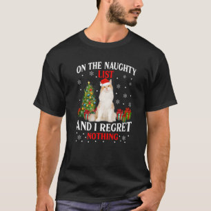 Söt På Den Stygga Listan Jul Helg Katt T Shirt