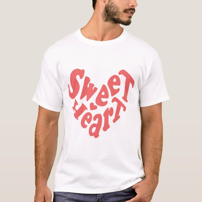 Söt på hjärtat t shirt (Framsida)