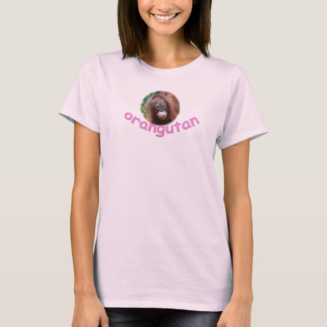 Söt på rosa djurlivbeskydd t-shirt (Framsida)