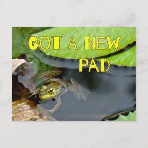 Söt paddan har ett nytt bo Paddan adressändring vy Meddelande Vykort