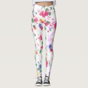 Söt Paint Splat Leggings
