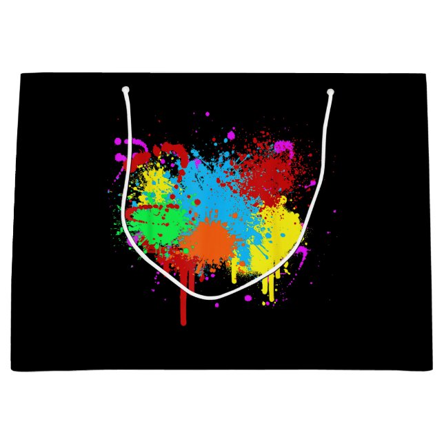 Söt Paint Splatter Painting Abstrakt Art Paint (Framsidan)