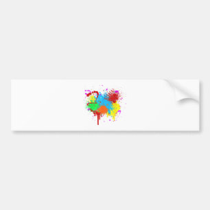 Söt Paint Splatter Painting Abstrakt Art Paint Bildekal