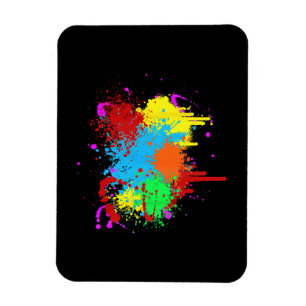 Söt Paint Splatter Painting Abstrakt Art Paint Magnet