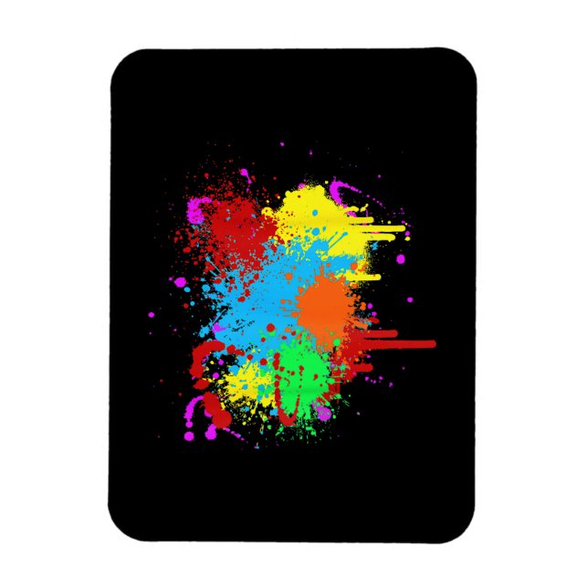 Söt Paint Splatter Painting Abstrakt Art Paint Magnet (Vertikal)