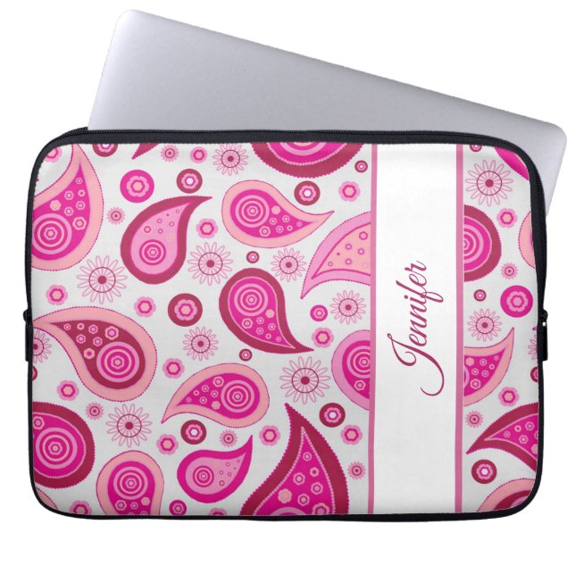 Söt Paisley Patch Laptop Fodral (Framsidan)