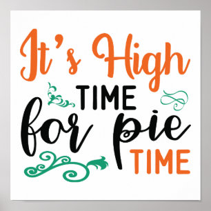 Söt paj tid ord art poster