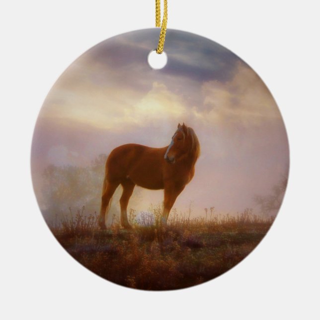 Söt Palomino Mustang Ornament (Framsidan)