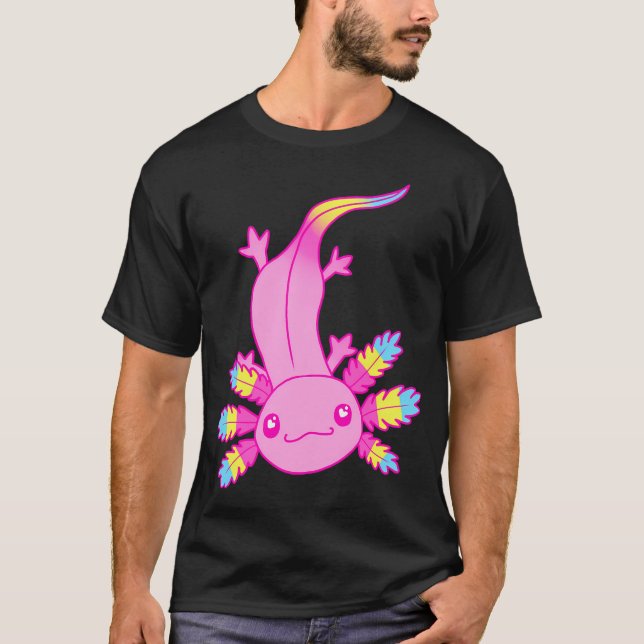 Söt pan axolotl t shirt (Framsida)