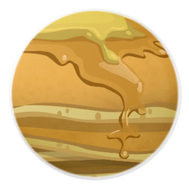 Söt pancake och lönnsirap knopp (Framsidan)