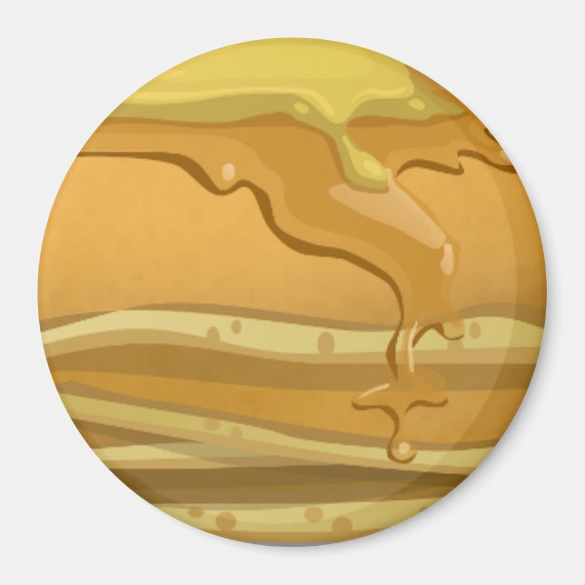 Söt pancake och lönnsirap magnet (Framsidan)