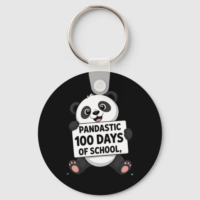 Söt Panda 100 dagar i skolan Nyckelring (Framsida)