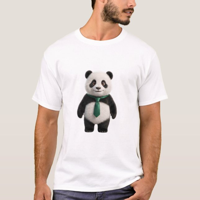 Söt Panda Affärsmässig Grafisk T-Shirt - Professio (Framsida)