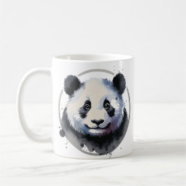 Söt Panda Ansiktsillustration Kaffemugg