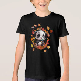 Söt Panda “Ausome Autumn” – Höst Autism Medvetenhe T Shirt