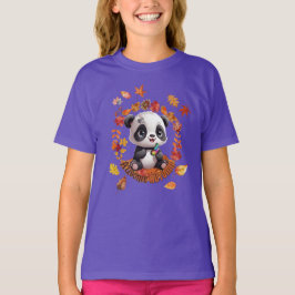 Söt Panda “Ausome Autumn” – Höst Autism Medvetenhe T Shirt