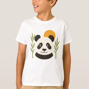 Söt Panda Bambu Barn T-Shirt