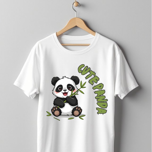 Söt Panda Bambu Kawaii Djur T Shirt (Skapare uppladdad)