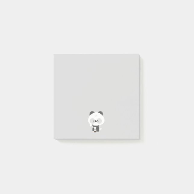 Söt Panda Barista Post-it Block (Framsida)