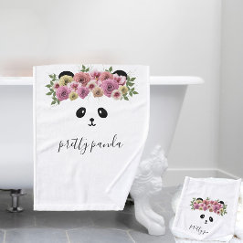 Söt Panda Bear Animal Anpassningsbar Bath Towel Se