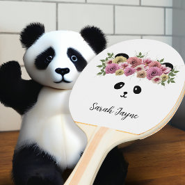 Söt Panda Bear Animal Ansikte Ping Pong Paddle Pingisracket