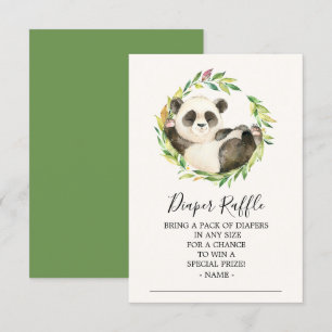 Söt Panda Bear Baby Shower Raffle Biljett Inbjudningar