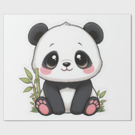 Söt Panda Bebis Bambu Presentpapper