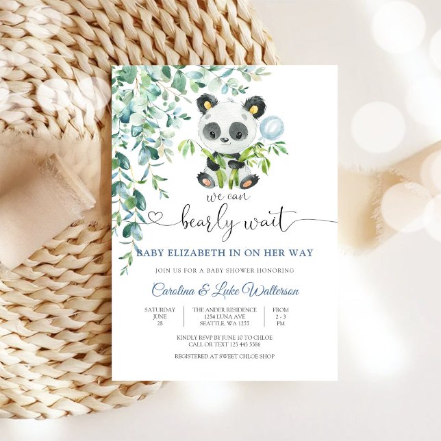 Söt Panda Bebis Bjudning Inbjudningar (Skapare uppladdad)