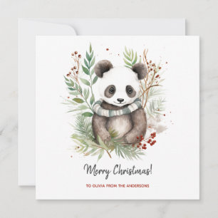 Söt Panda Bebis Rustika jul botaniska