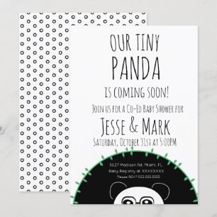 Söt Panda Bebis Shower Inbjudningar