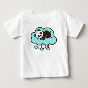 Söt Panda Bebis T-Shirt Present Barn Djur Tee