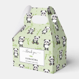 Söt Panda Björn Bambu Kawaii Djur Mönster Presentaskar