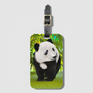 Söt Panda Björn Kawaii Djurälskare Perfekt Present Bagagebricka