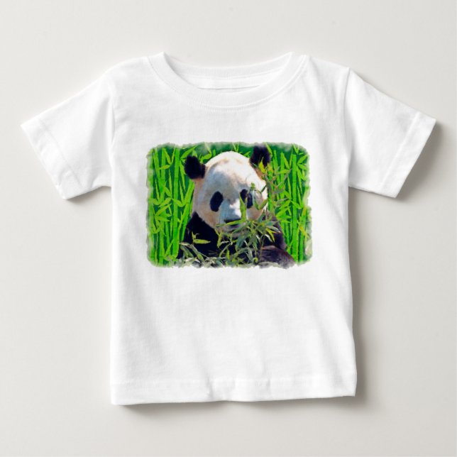 Söt Panda Björn med välsmakande Bambu Blad Tröja (Framsida)