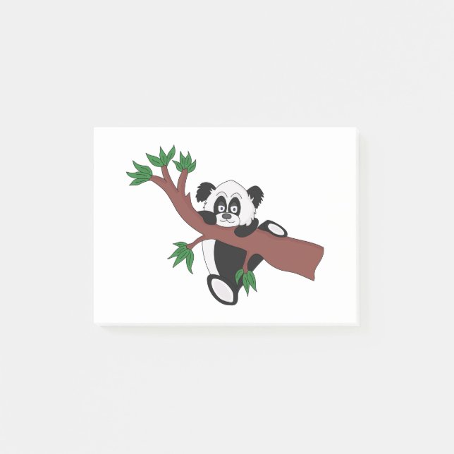 Söt Panda Björn Post-it Block (Framsida)